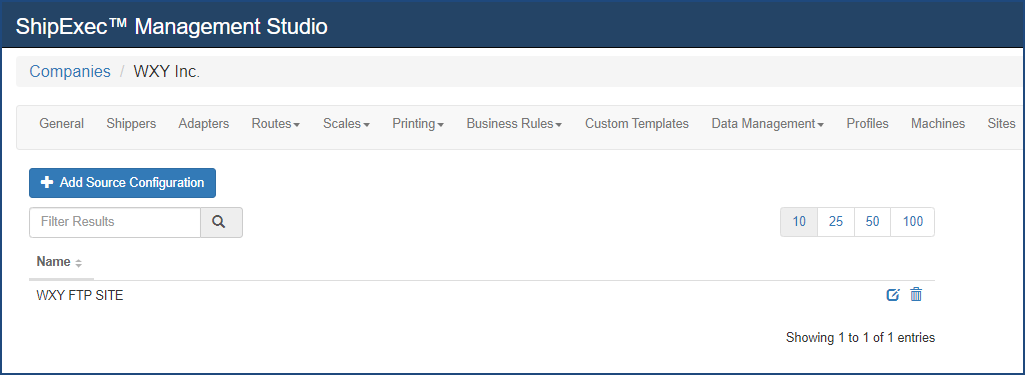 Adding Data Source Configuration